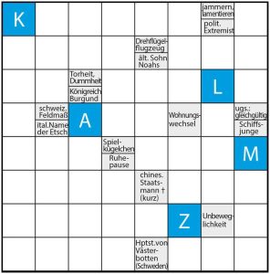 Mix Kreuzworträtsel Beispiel