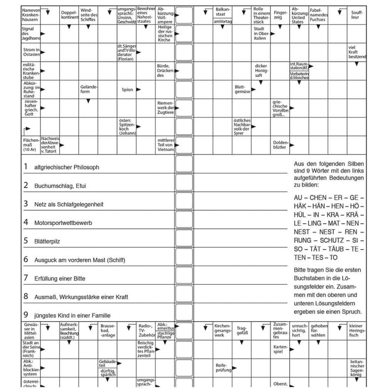 Beispielbild für Schweden-Silbenrätsel