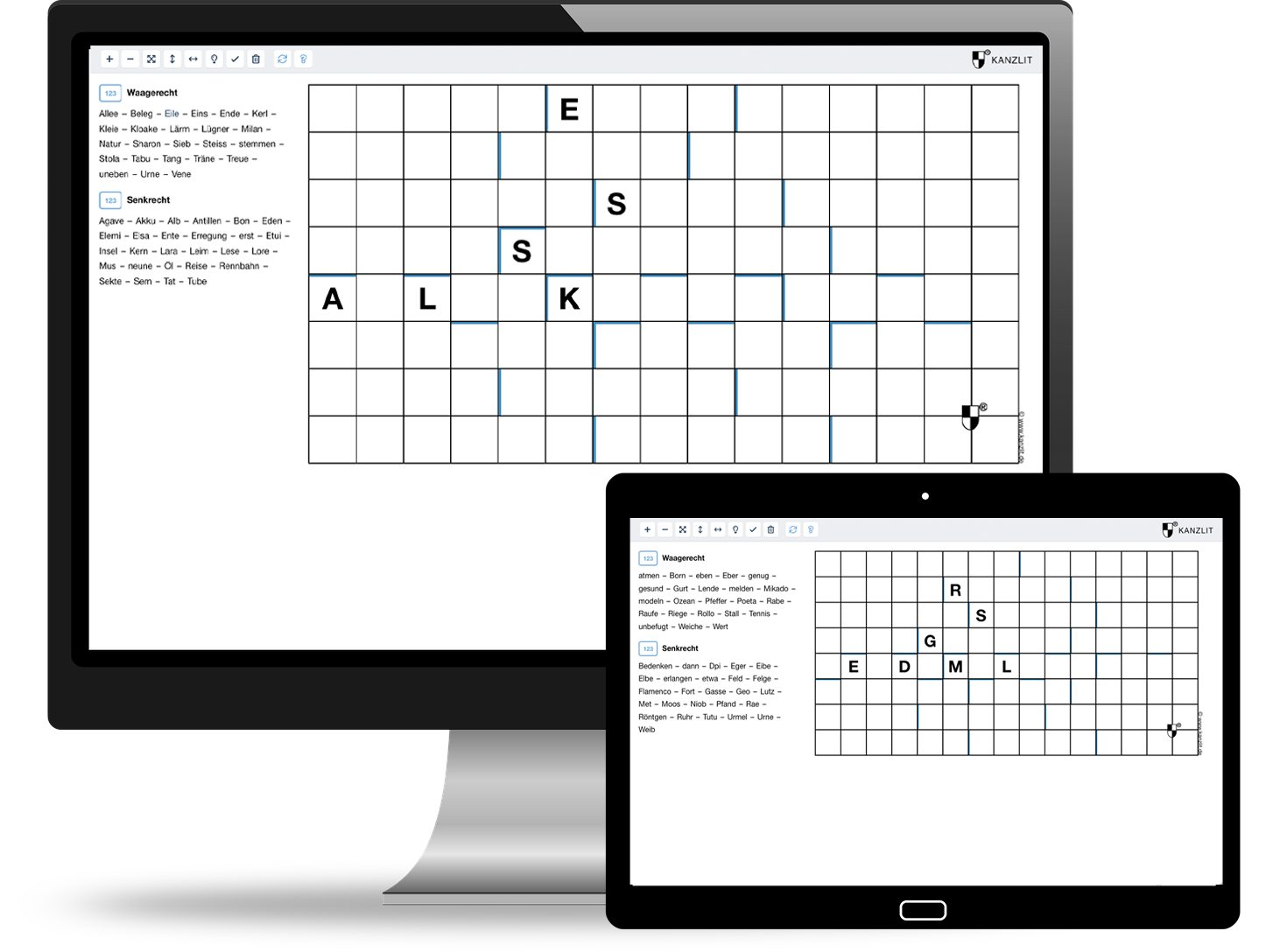 Schweizer auf dem Monitor und Tablet