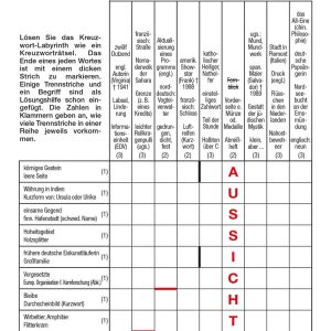 Kreuzwort-Labyrinth (Beispielbild)