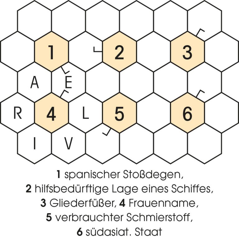 Wabenrätsel externe Defis (Beispielbild)