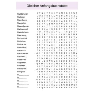 Wörter mit dem gleichen Anfangsbuchstaben