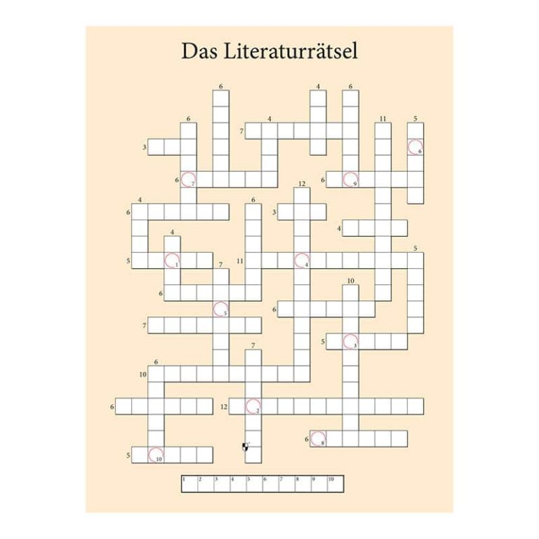 Das Literaturrätsel, Beispiel