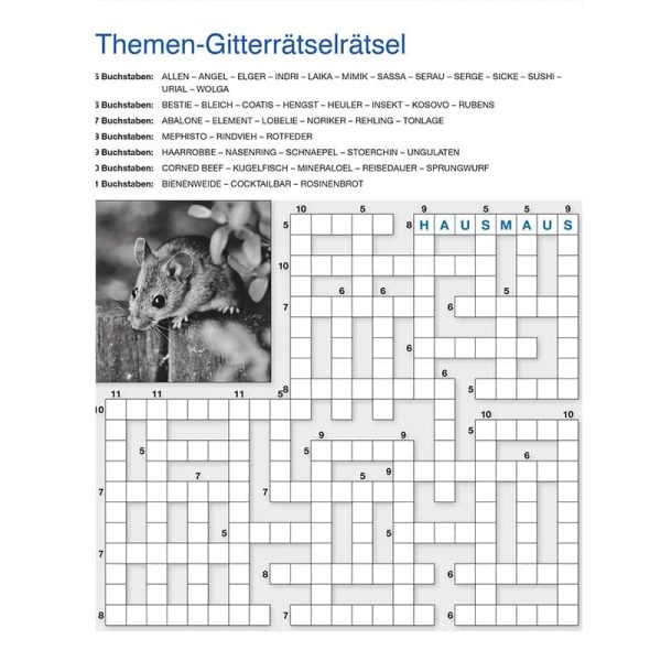 Themen Gitterbastelrätsel – KANZLIT Premiumrätsel – Premiumanbieter für