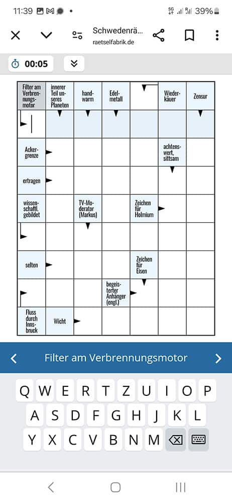 Schwedenrätsel klassisch