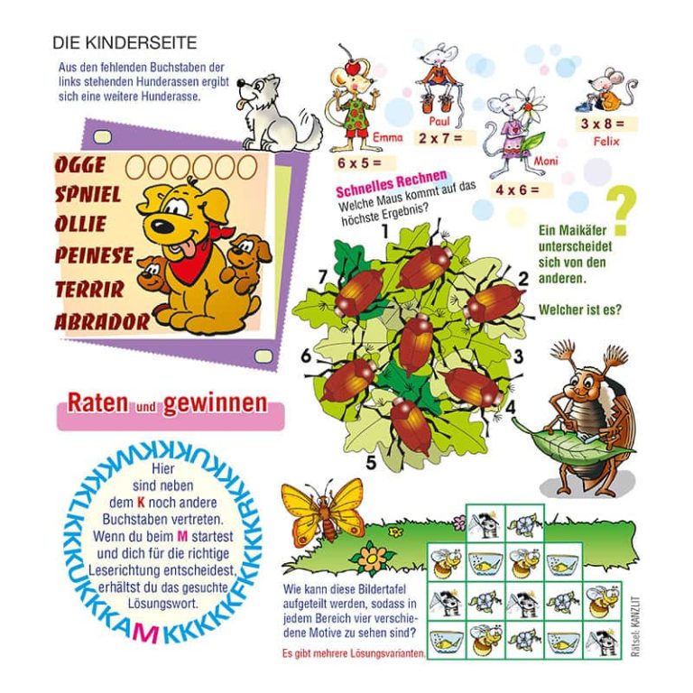 Kinderseite, Seitenzusammenstellung, Beispielbild